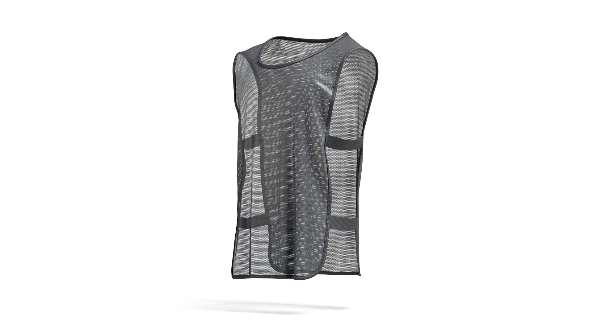 Black Football Team Practice Vest - soccer sports training bib with elastic 3D Model .c4d .max .obj .3ds .fbx .stl .blend 