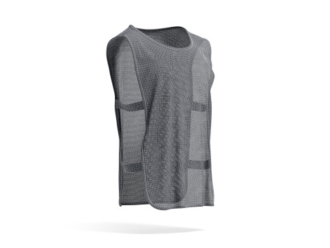 Black Football Team Practice Vest - soccer sports training bib with elastic Modèle 3D