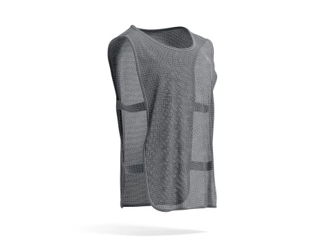 Black Football Team Practice Vest - soccer sports training bib with elastic 3D Model
