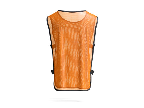 Orange Football Team Practice Vest - soccer sports training bib with elastic Modello 3D