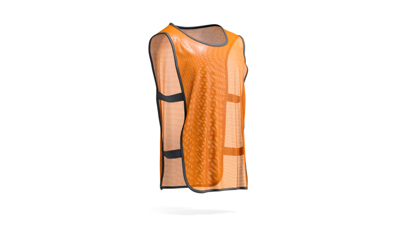 Orange Football Team Practice Vest - soccer sports training bib with elastic Modello 3D .c4d .max .obj .3ds .fbx .stl .blend