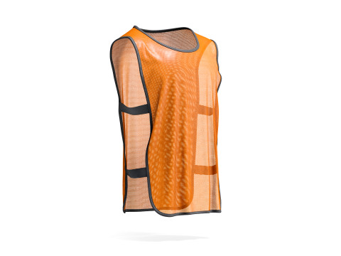 Orange Football Team Practice Vest - soccer sports training bib with elastic Modelo 3D