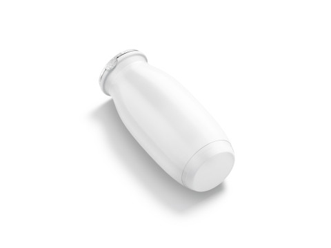 White Plastic Yogurt Bottle - small yoghurt milk package Modèle 3D