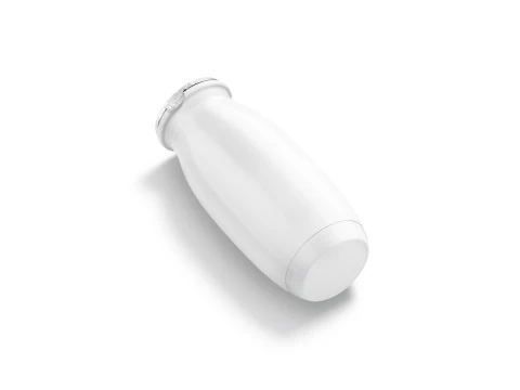 White Plastic Yogurt Bottle - small yoghurt milk package 3D Model