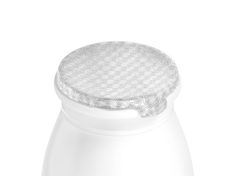 White Plastic Yogurt Bottle - small yoghurt milk package Modèle 3D
