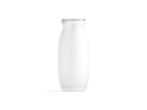 White Plastic Yogurt Bottle - small yoghurt milk package Modèle 3D