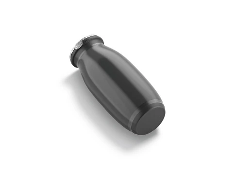 Black Plastic Yogurt Bottle - small yoghurt milk package 3D Model