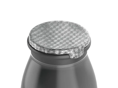 Black Plastic Yogurt Bottle - small yoghurt milk package 3D Model
