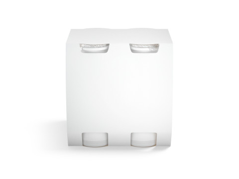 White Plastic Yogurt Bottle 4 Pack - small yoghurt milk cardboard packaging 3Dモデル
