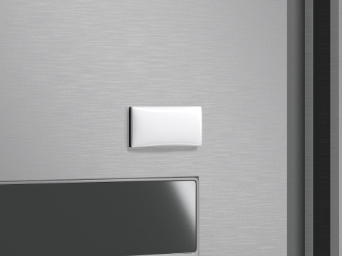 White Rectangle Fridge Magnet - rectangular magnetic souvenir on refrigerator 3D Model