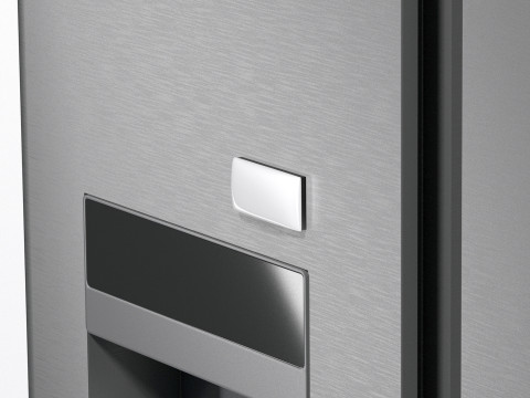 White Rectangle Fridge Magnet - rectangular magnetic souvenir on refrigerator 3D मॉडल