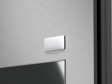 White Rectangle Fridge Magnet - rectangular magnetic souvenir on refrigerator 3D मॉडल