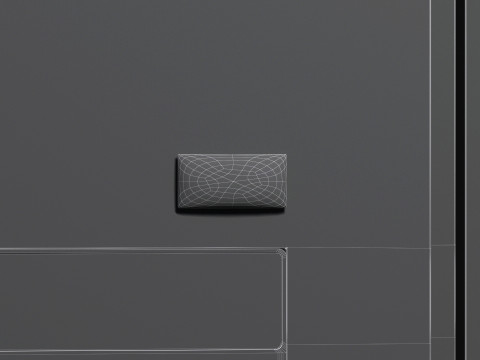 White Rectangle Fridge Magnet - rectangular magnetic souvenir on refrigerator 3D मॉडल