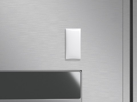 White Rectangle Fridge Magnet - vertical rectangular magnetic souvenir Model 3D