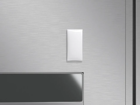 White Rectangle Fridge Magnet - vertical rectangular magnetic souvenir 3D Model