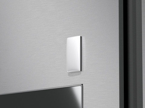 White Rectangle Fridge Magnet - vertical rectangular magnetic souvenir Model 3D