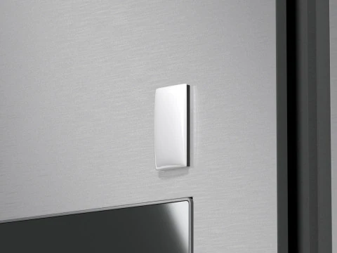 White Rectangle Fridge Magnet - vertical rectangular magnetic souvenir 3D Model