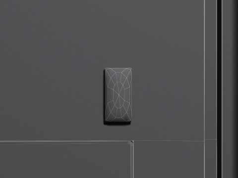 White Rectangle Fridge Magnet - vertical rectangular magnetic souvenir Model 3D
