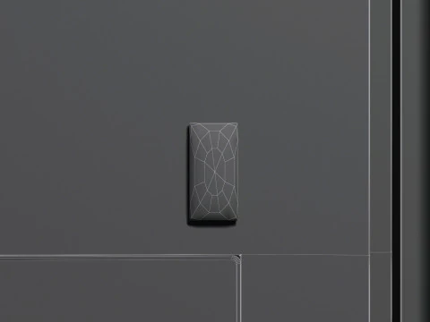 White Rectangle Fridge Magnet - vertical rectangular magnetic souvenir 3D Model