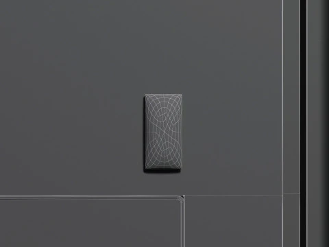 White Rectangle Fridge Magnet - vertical rectangular magnetic souvenir 3D Model