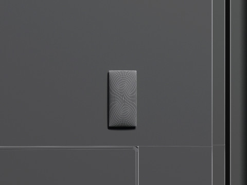 White Rectangle Fridge Magnet - vertical rectangular magnetic souvenir Model 3D