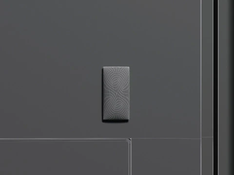 White Rectangle Fridge Magnet - vertical rectangular magnetic souvenir 3D Model