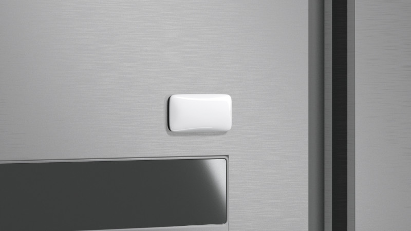 White Round Rectangle Fridge Magnet - rectangular magnetic souvenir on refrigerator 3D 모델 .c4d .max .obj .3ds .fbx .stl .blend 