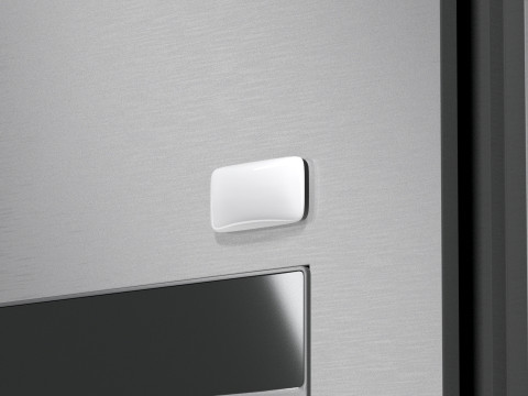 White Round Rectangle Fridge Magnet - rectangular magnetic souvenir on refrigerator 3D 모델