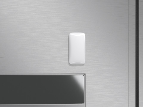 White Round Rectangle Fridge Magnet - vertical rectangular magnetic souvenir 3D Model