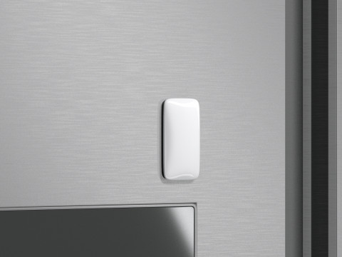 White Round Rectangle Fridge Magnet - vertical rectangular magnetic souvenir 3D Model