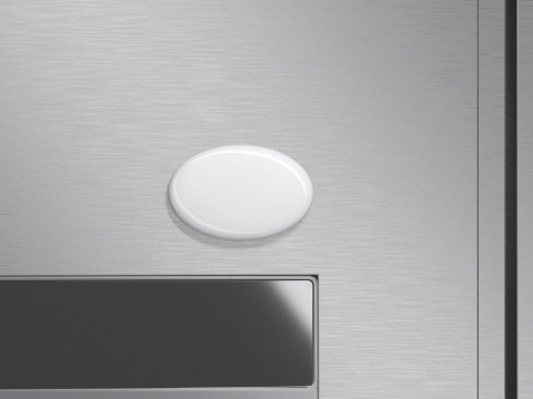 White Oval Fridge Magnet - ovate magnetic souvenir on refrigerator 3D 模型
