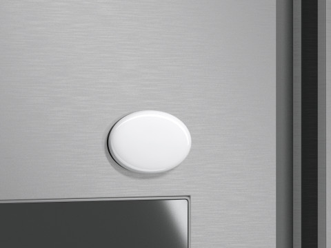 White Oval Fridge Magnet - ovate magnetic souvenir on refrigerator 3D 模型