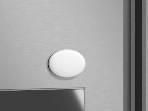White Oval Fridge Magnet - ovate magnetic souvenir on refrigerator 3D Model