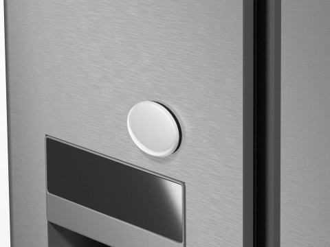 White Oval Fridge Magnet - ovate magnetic souvenir on refrigerator 3D 模型