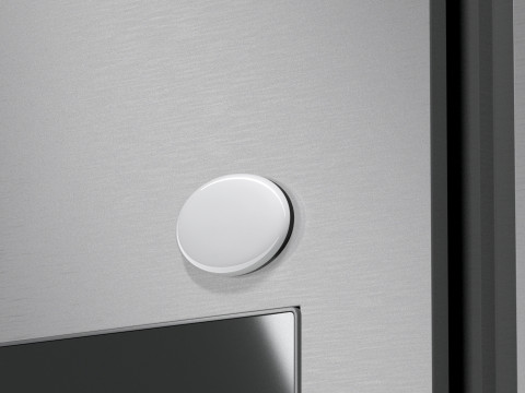 White Oval Fridge Magnet - ovate magnetic souvenir on refrigerator 3D 模型