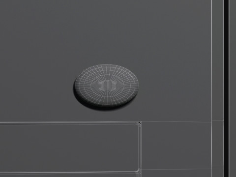 White Oval Fridge Magnet - ovate magnetic souvenir on refrigerator 3D 模型