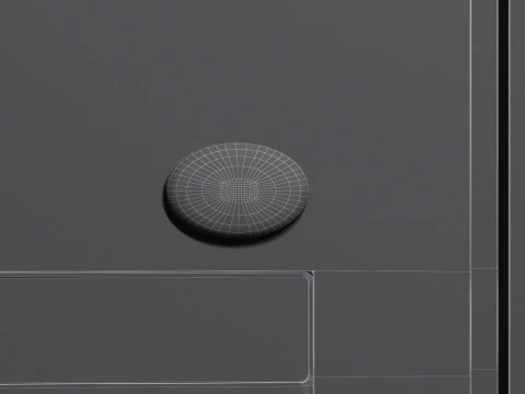 White Oval Fridge Magnet - ovate magnetic souvenir on refrigerator 3D Model