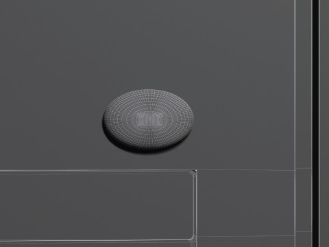 White Oval Fridge Magnet - ovate magnetic souvenir on refrigerator 3D 模型
