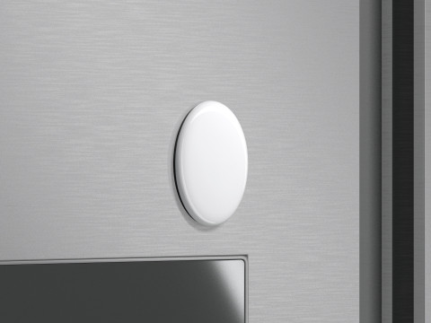 White Oval Fridge Magnet - vertical ovate magnetic souvenir 3D 모델