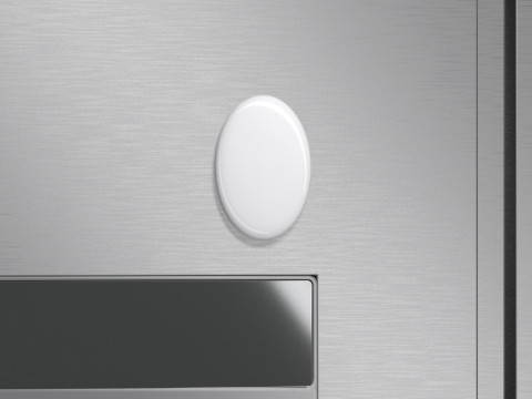 White Oval Fridge Magnet - vertical ovate magnetic souvenir 3D Модель