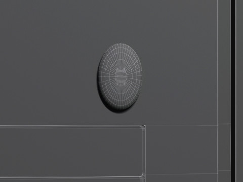 White Oval Fridge Magnet - vertical ovate magnetic souvenir 3D Модель