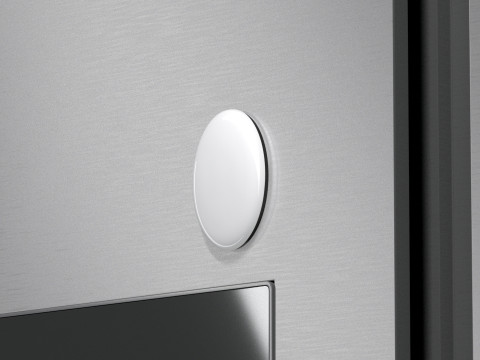 White Oval Fridge Magnet - vertical ovate magnetic souvenir 3D Модель