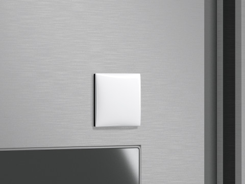 White Square Fridge Magnet - quadrate magnetic souvenir on refrigerator 3Dモデル