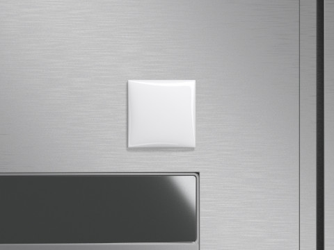 White Square Fridge Magnet - quadrate magnetic souvenir on refrigerator 3D मॉडल