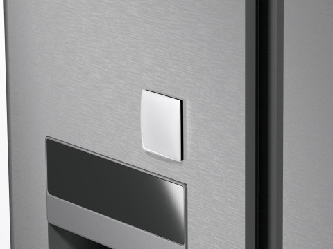 White Square Fridge Magnet - quadrate magnetic souvenir on refrigerator 3D मॉडल