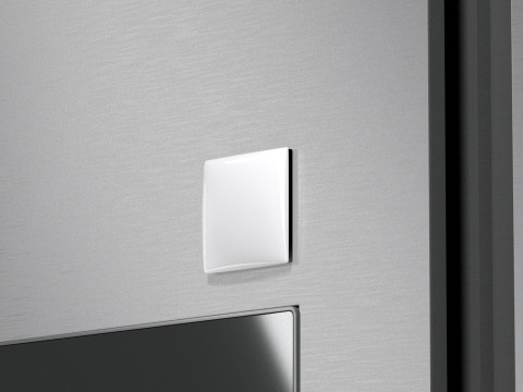 White Square Fridge Magnet - quadrate magnetic souvenir on refrigerator 3D मॉडल