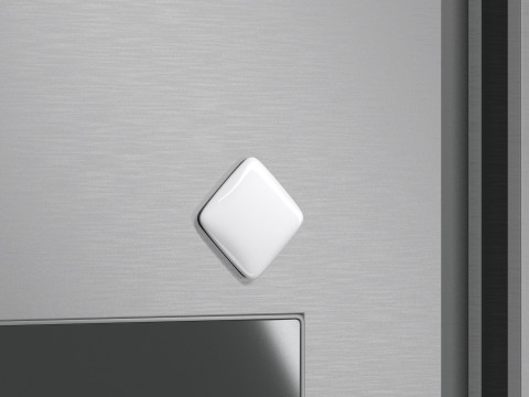 White Rhombus Fridge Magnet - rhomb magnetic souvenir on refrigerator 3D Model