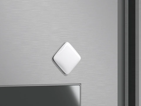 白い菱形冷蔵庫マグネット - 冷蔵庫に貼れる菱形磁気お土産 3Dモデル