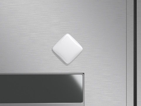 White Rhombus Fridge Magnet - rhomb magnetic souvenir on refrigerator 3D Model