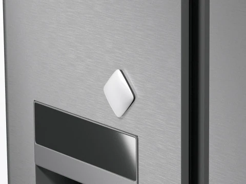 White Rhombus Fridge Magnet - rhomb magnetic souvenir on refrigerator 3D Model